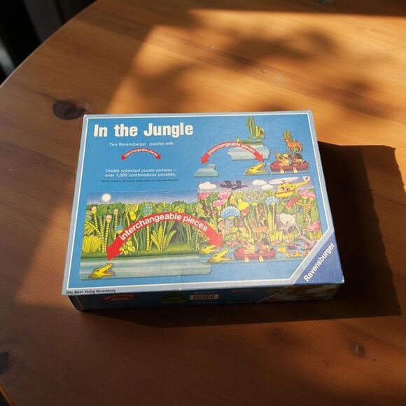 Vintage Ravensburger In The Jungle Interchangeable Pretend Play Tray Puzzle - Picture 1 of 5